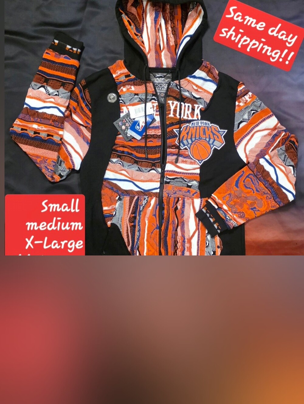 Coogi X Protege X NBA N.Y. KNICKS HOODIE  Size S-M-L-XL-2X-3X
